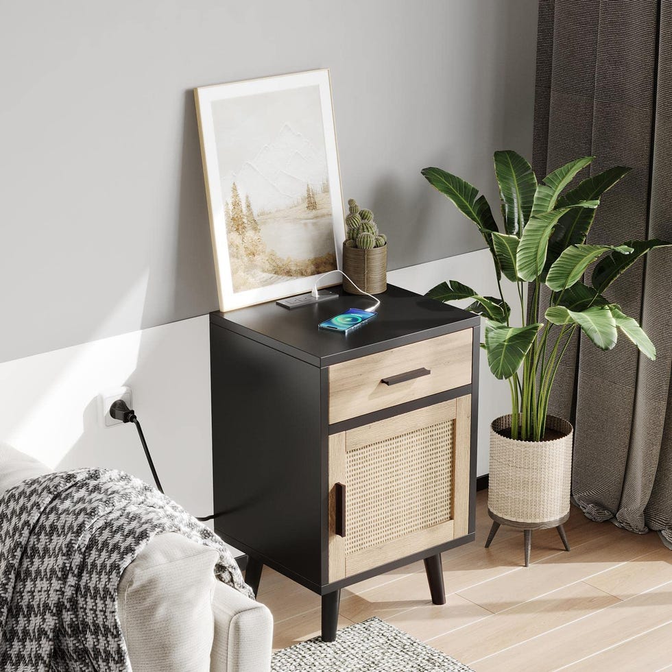 Rattan nightstand 