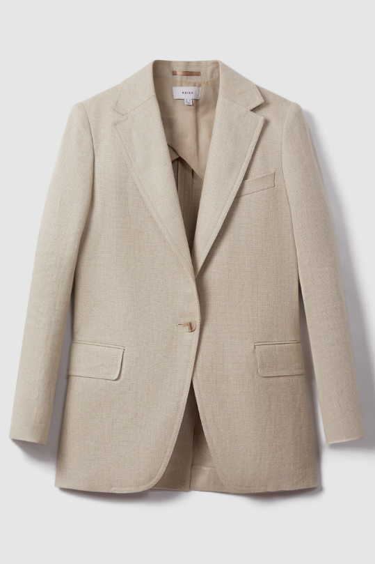 Cassie Linen Single-Breasted Suit