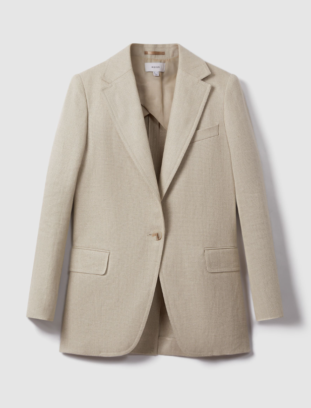 Cassie Linen Single-Breasted Suit