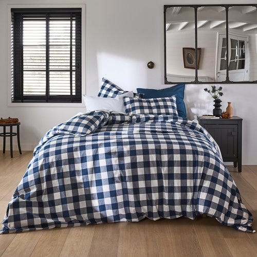 Aveiro Checked Gingham 100% Cotton Duvet Cover