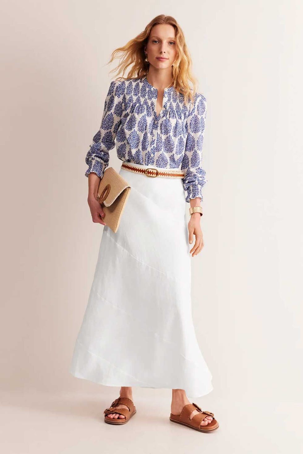 Patchwork Bias-Cut Slip Skirt