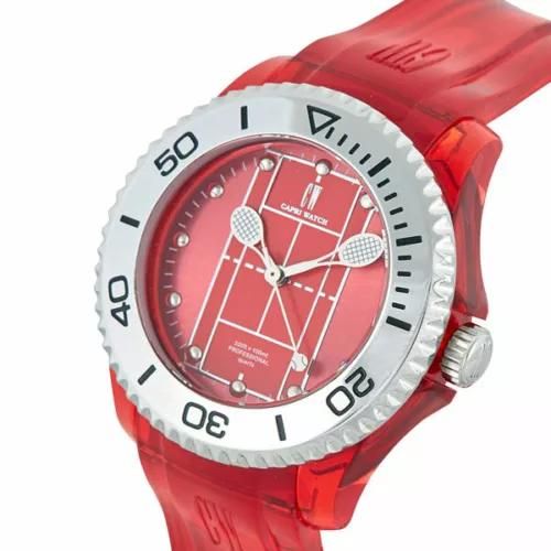 Tennis Collection 40mm Red Silicone Strap