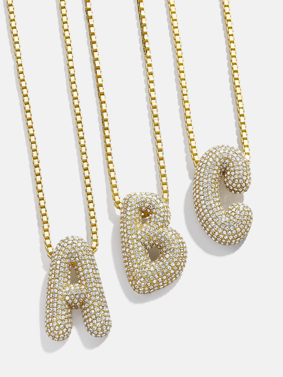 Pavé Bubble Initial Necklace