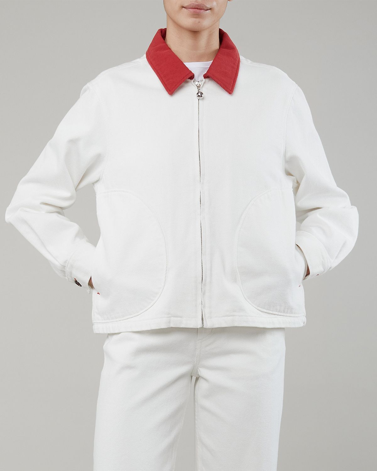 digne summer jacket cream ノーカラー 2024ss レディース