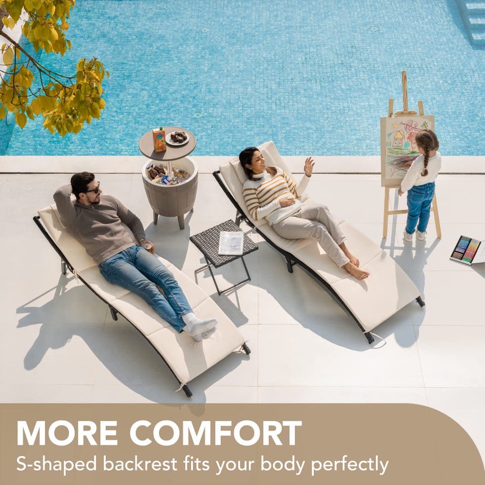 Patio Chaise Lounge Set