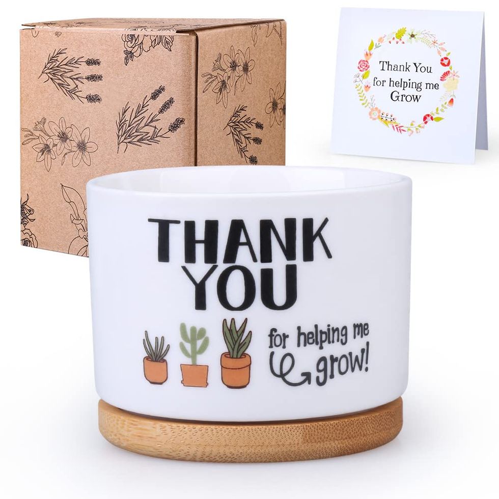 'Thank You For Helping Me Grow' Succulent Pot