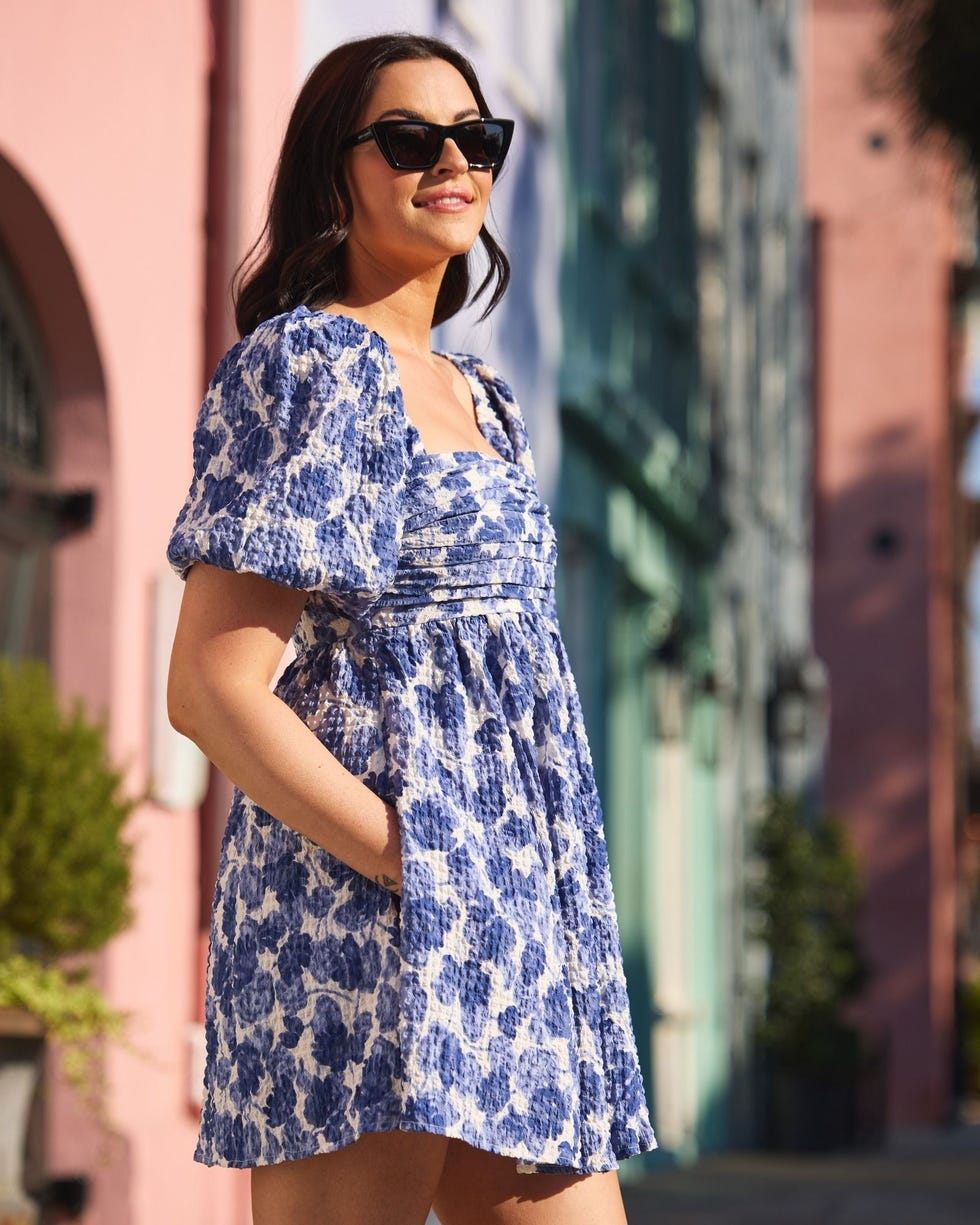 Emerson Textured Puff Sleeve Mini Dress