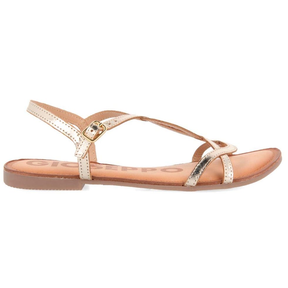 Sandalias de tiras finas doradas