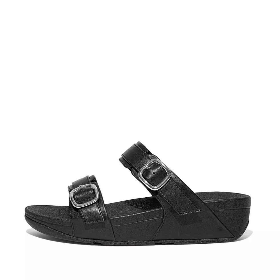 Lulu Adjustable Leather Slides