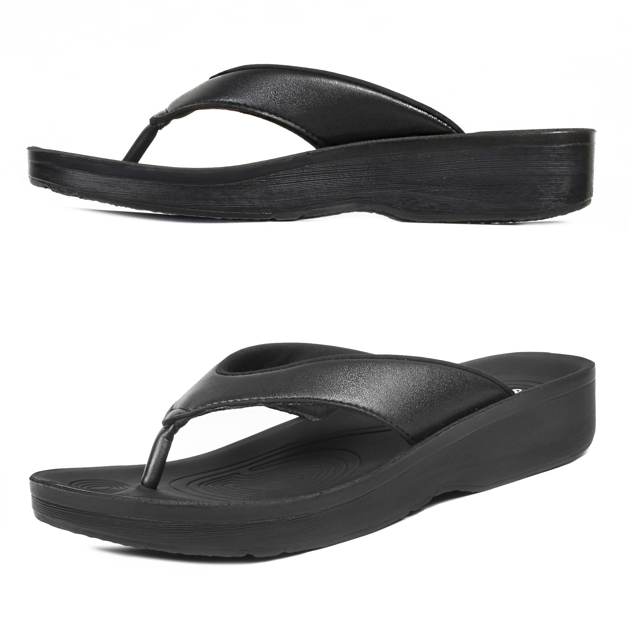 Leather flip flops with arch support online