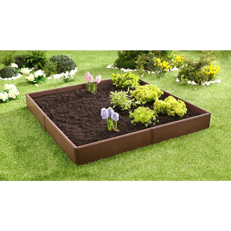 Bloomers Series Brown Resin Raised Garden Bed