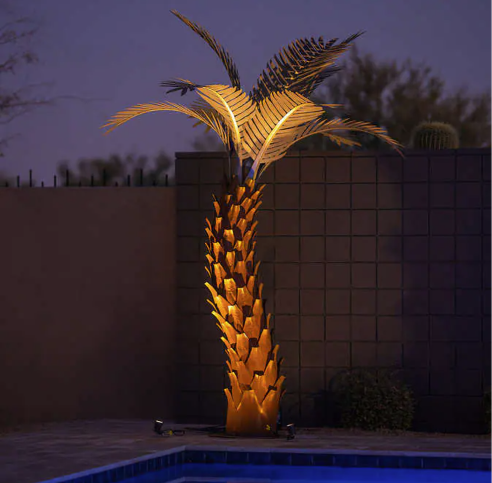 10' Sunset Palm Tree Sculpture