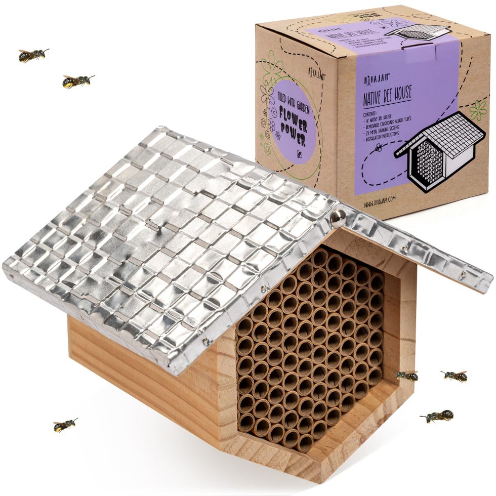 Mason Bee House with Replaceable Bee Tubes