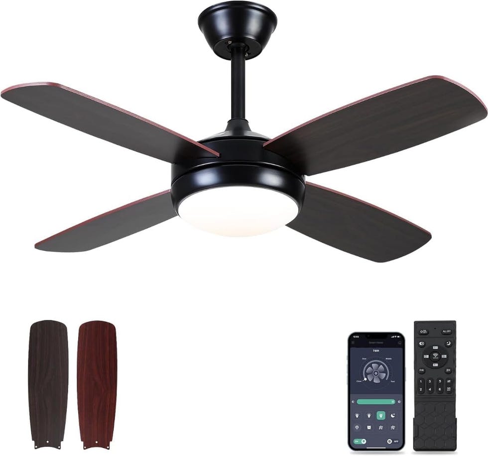Ventilador con luz y control remoto