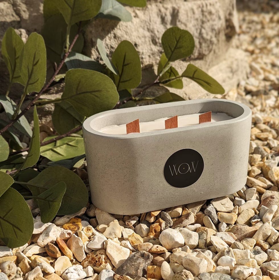 Citronella Essential Oil Wooden Wick Soy Cement Candle