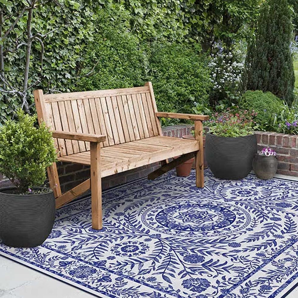 Outdoor Fontaine Delft Blue Rug