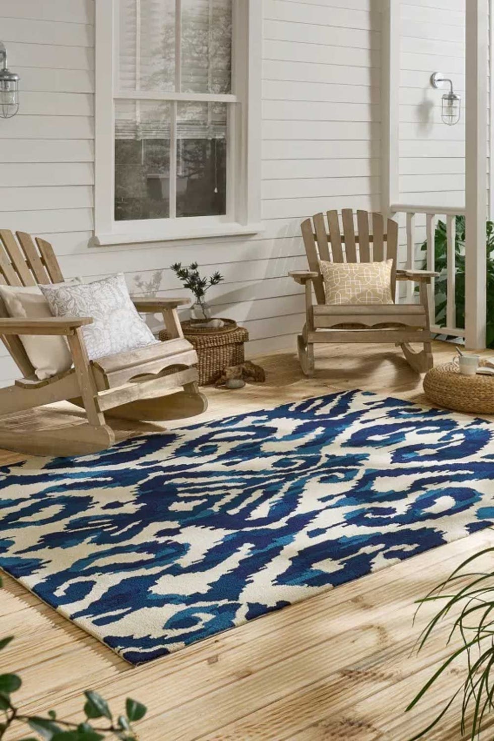 Kasuri Indoor & Outdoor Rug, Blue, L230 x W160 cm