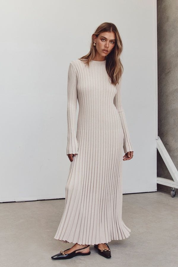 Ada Stone Long Sleeve Midi Dress