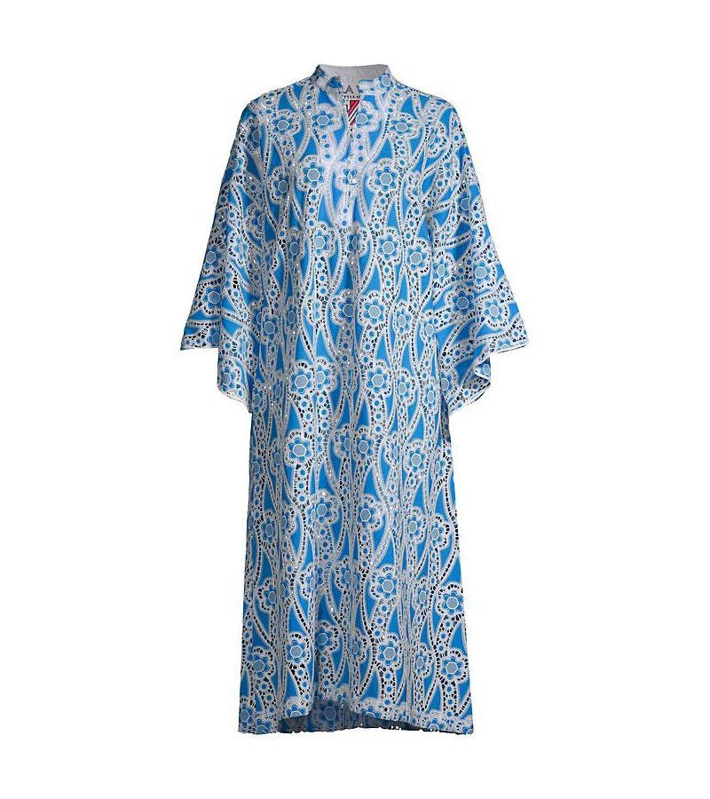 Floral Applique Lace Maxi Caftan