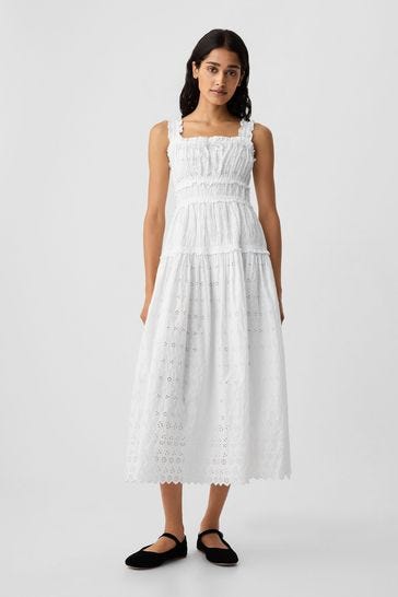 DÔEN Eyelet Midi Dress