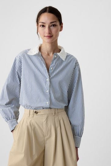 DÔEN Organic Cotton Striped Big Shirt