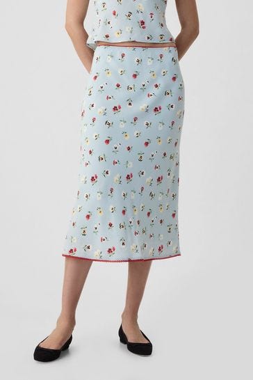 DÔEN Floral Midi Skirt