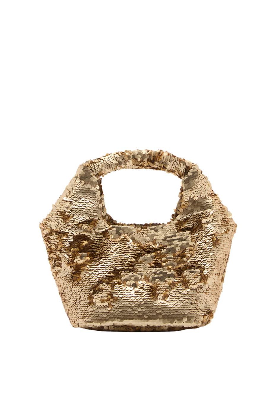 MANGO - Sequin handbag gold - One size - Women