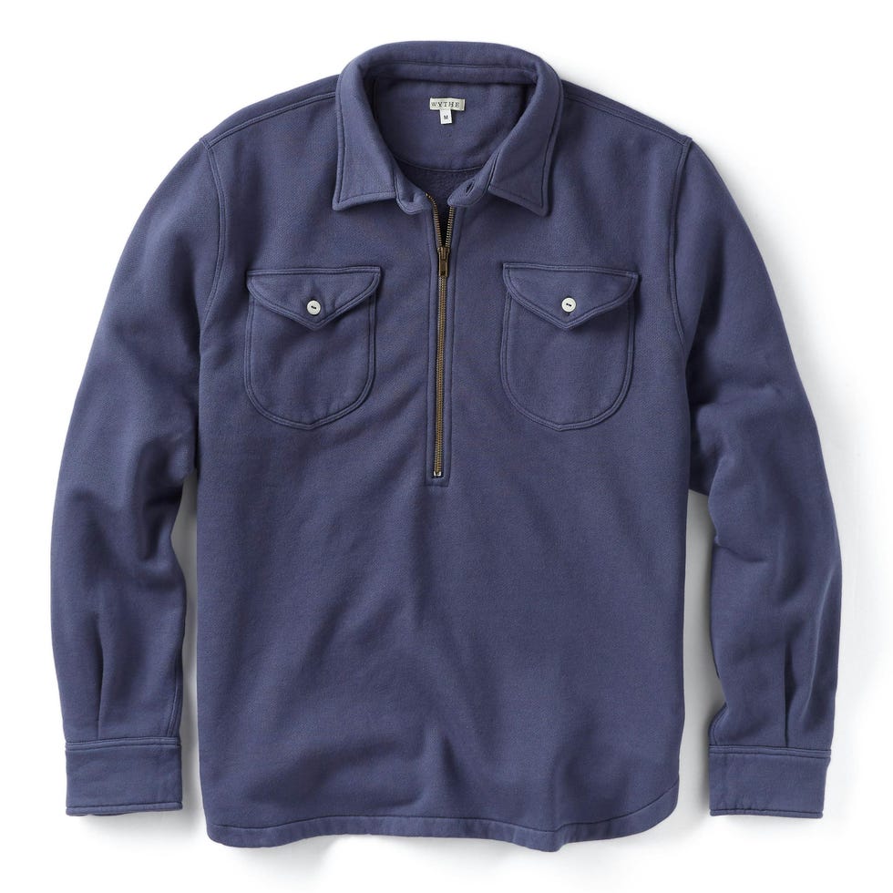Half Zip Collared Sweatshirt
