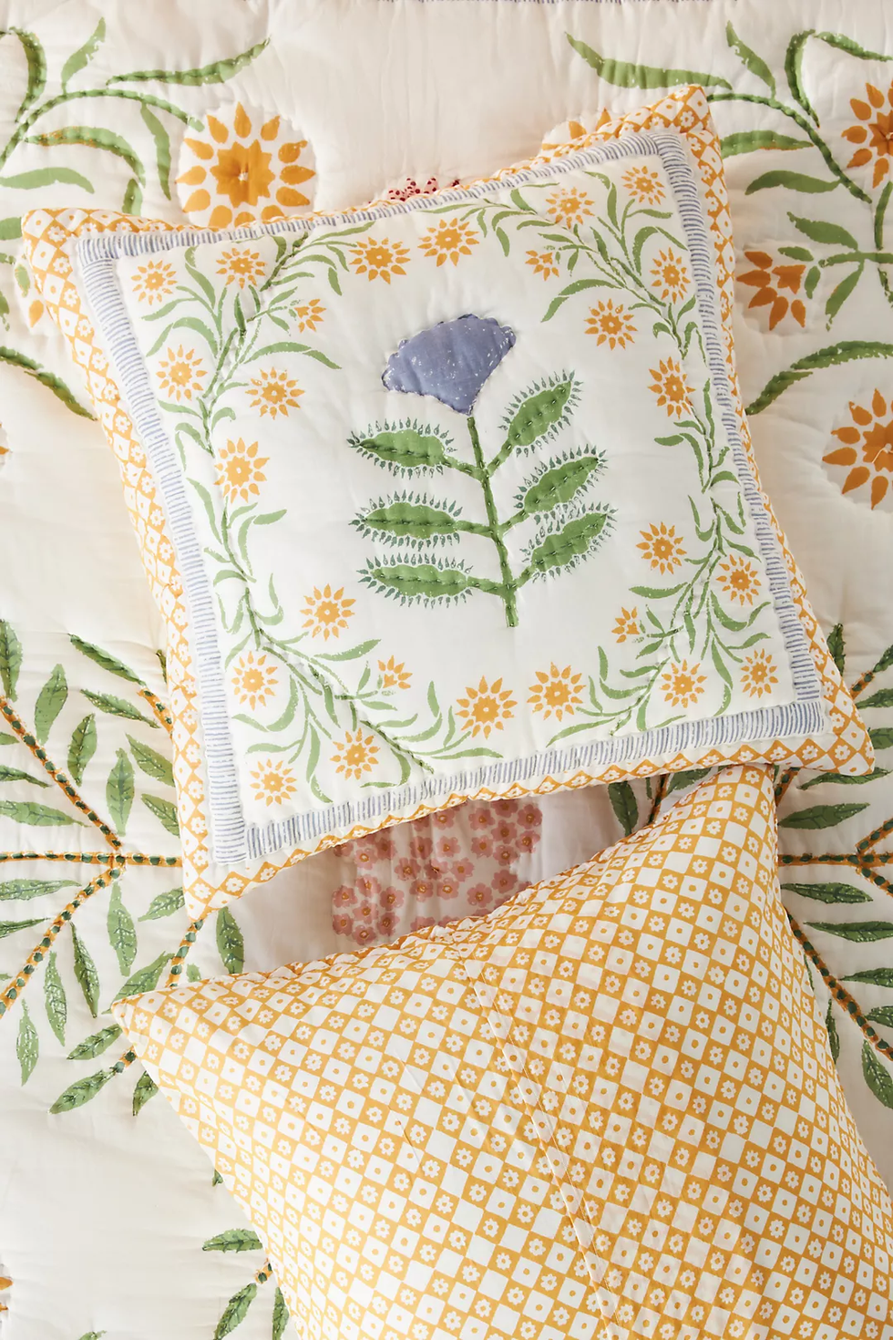 Ellen Merchant Cottage Quilted Square Cushion