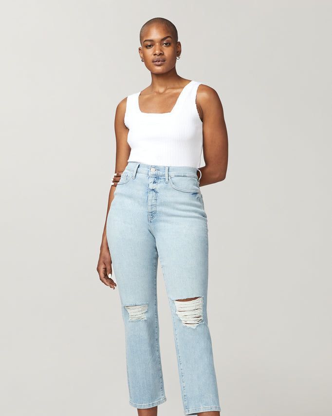 Ase High Rise Straight Jeans