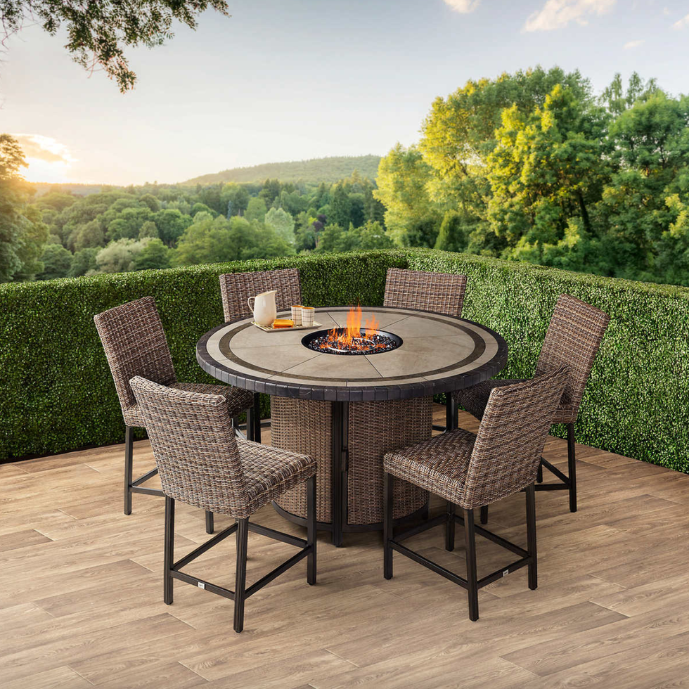 Anderson 7-piece Fire Outdoor Dining Set