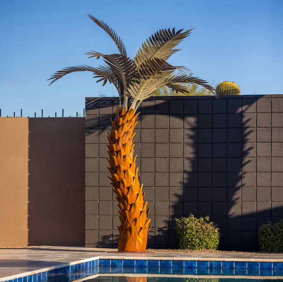 10' Sunset Palm Tree Sculpture