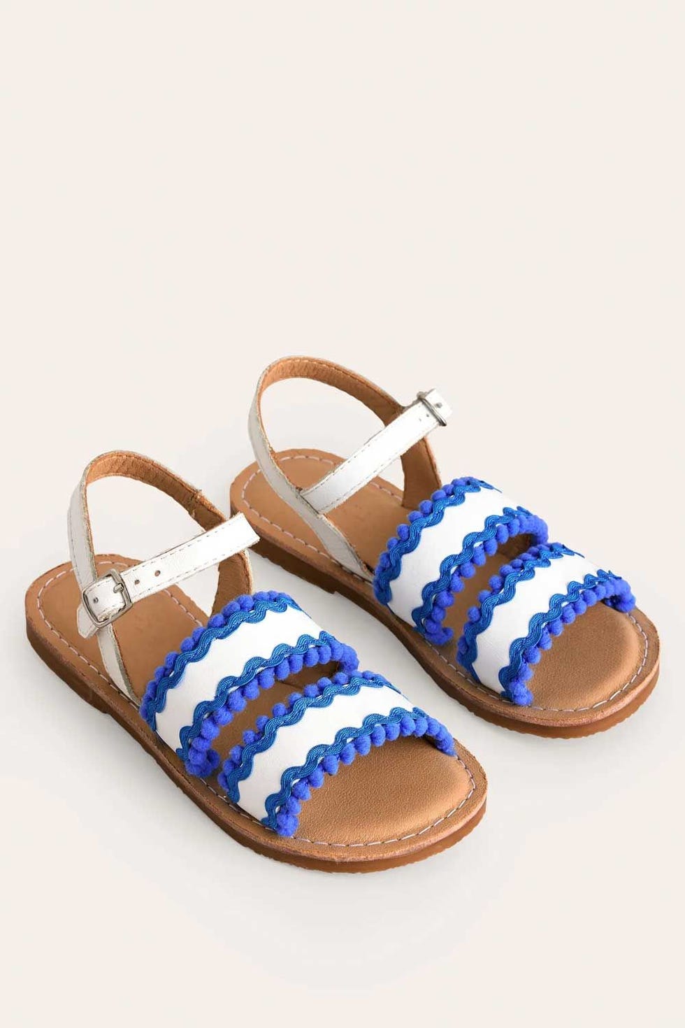 Pom Pom Trim Sandals