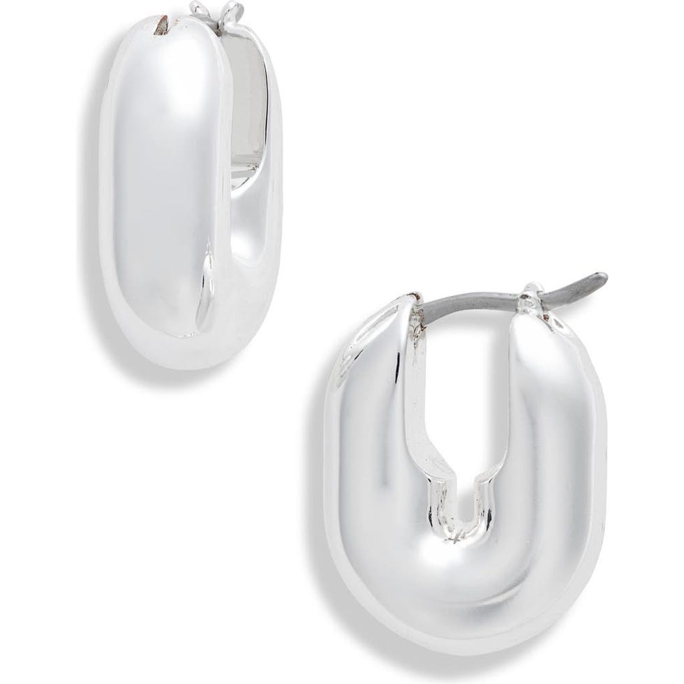 Puffy U-Link Hoop Earrings Puffy U-Link Hoop Earrings