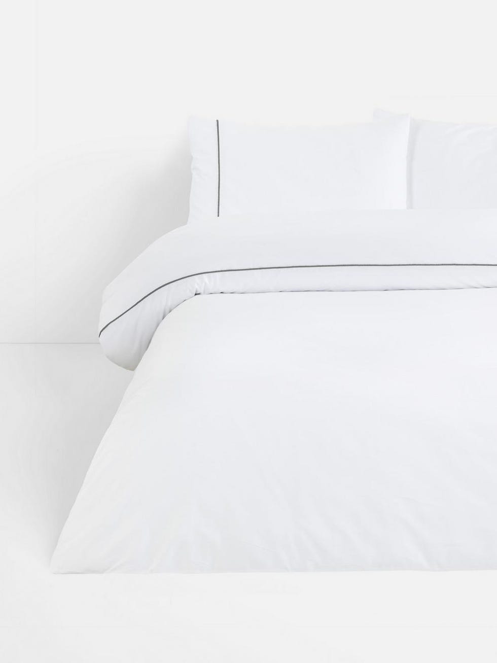 Contrast Piping Double Duvet Cover Set 