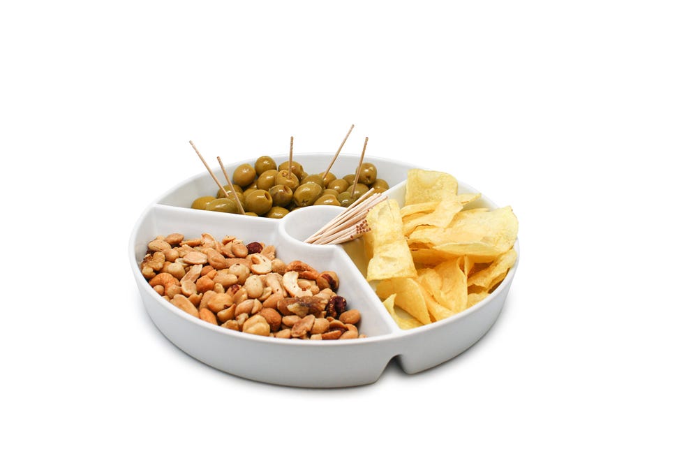 Plato de porcelana para snacks