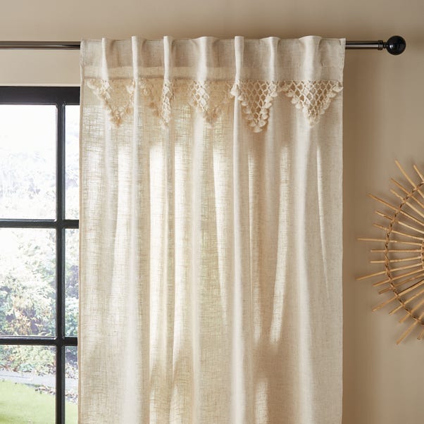Macrame Border Voile Panel