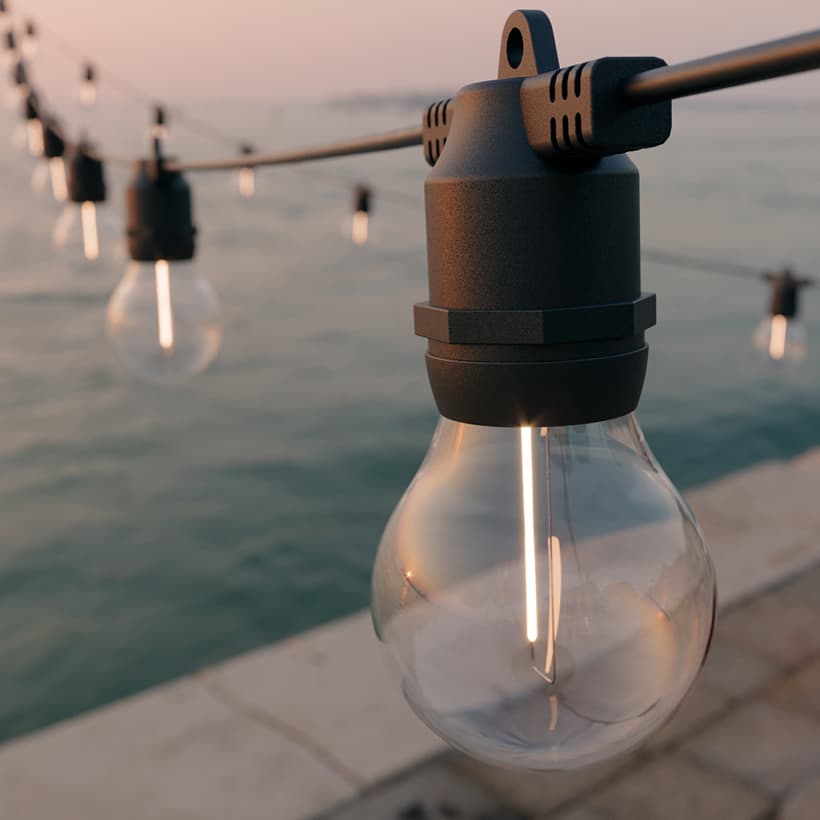 Edinburgh USB Solar Festoon Lights