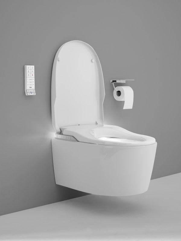 Smart toilet suspendido Rimless con tanque integrado