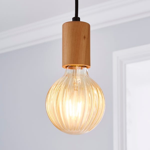 Bardot 4W ES Ribbed Pumpkin Amber Glass Bulb