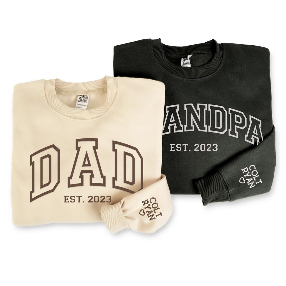 Personalized Grandpa Embroidered Sweatshirt