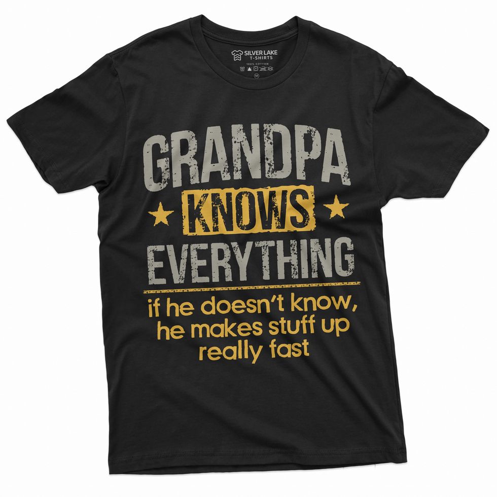 Grandpa Knows Everything Funny T-Shirt
