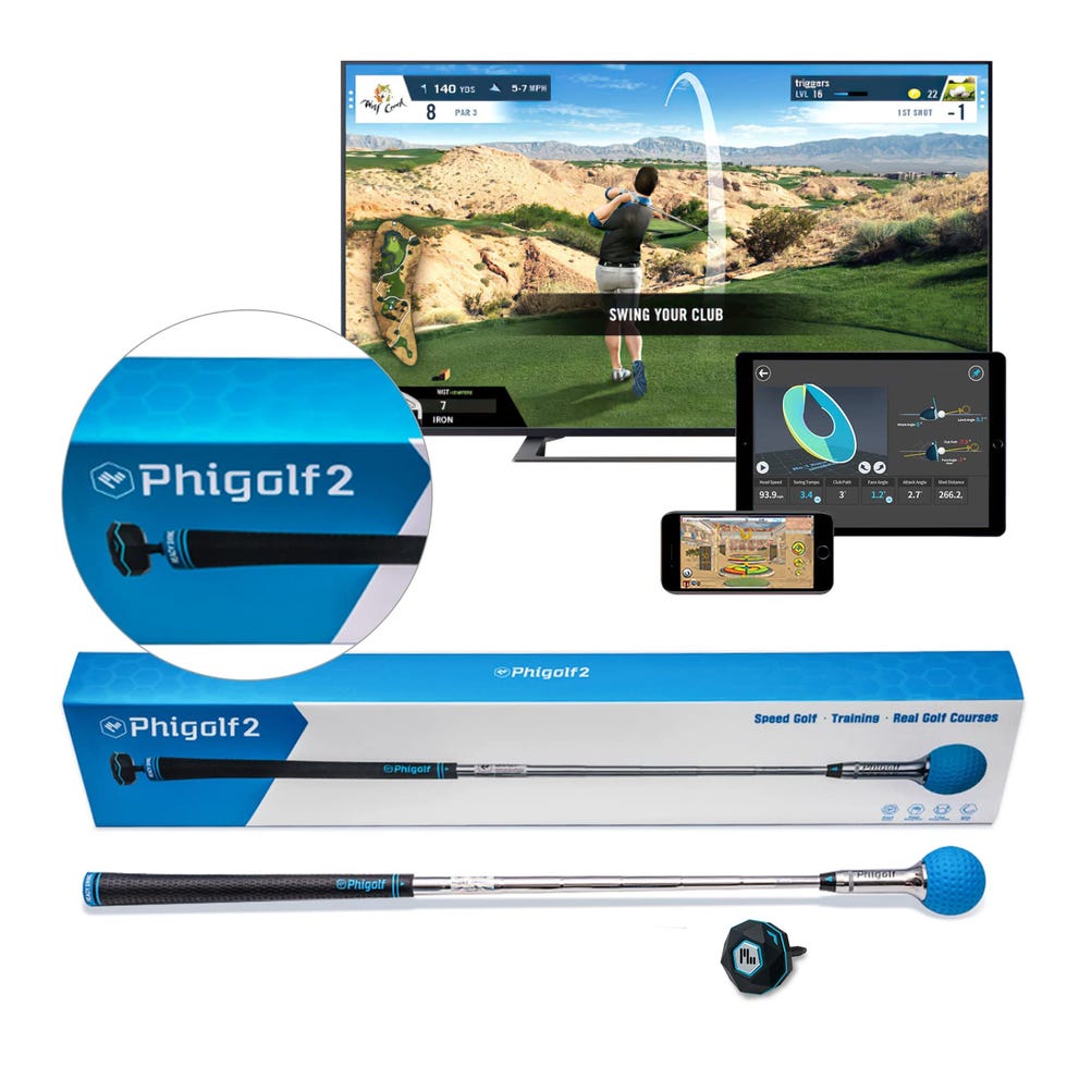 Phigolf2 Golf Simulator with Weighted Swing Stick