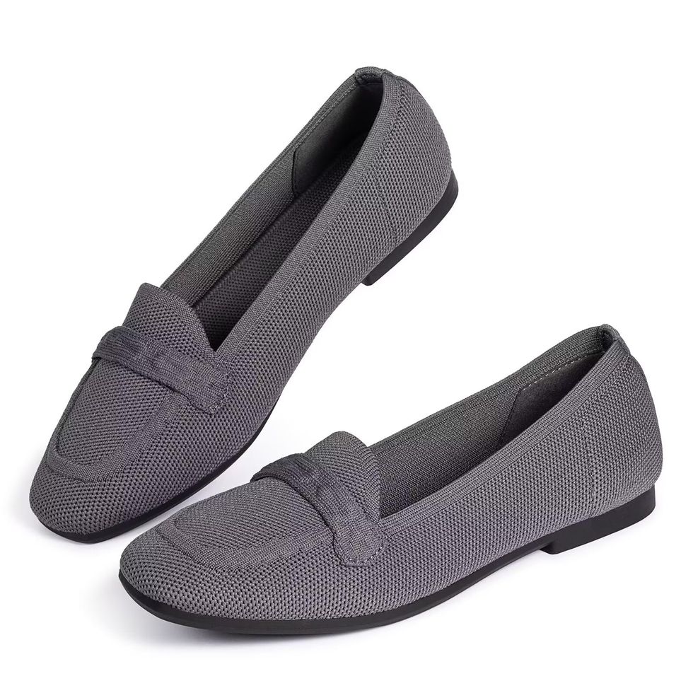 Square-Toe Flat Shoes