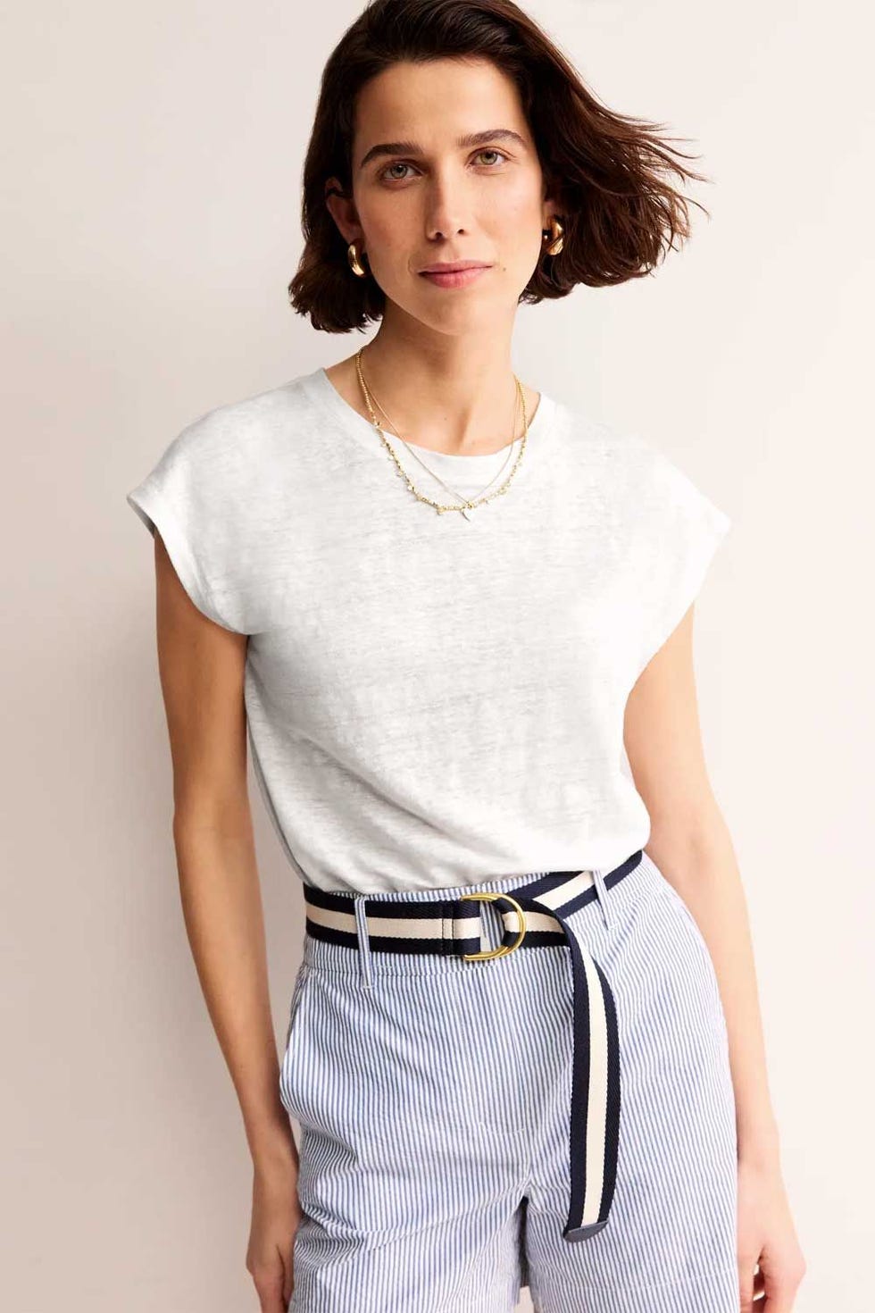 Louisa Crew Neck Linen T-shirt