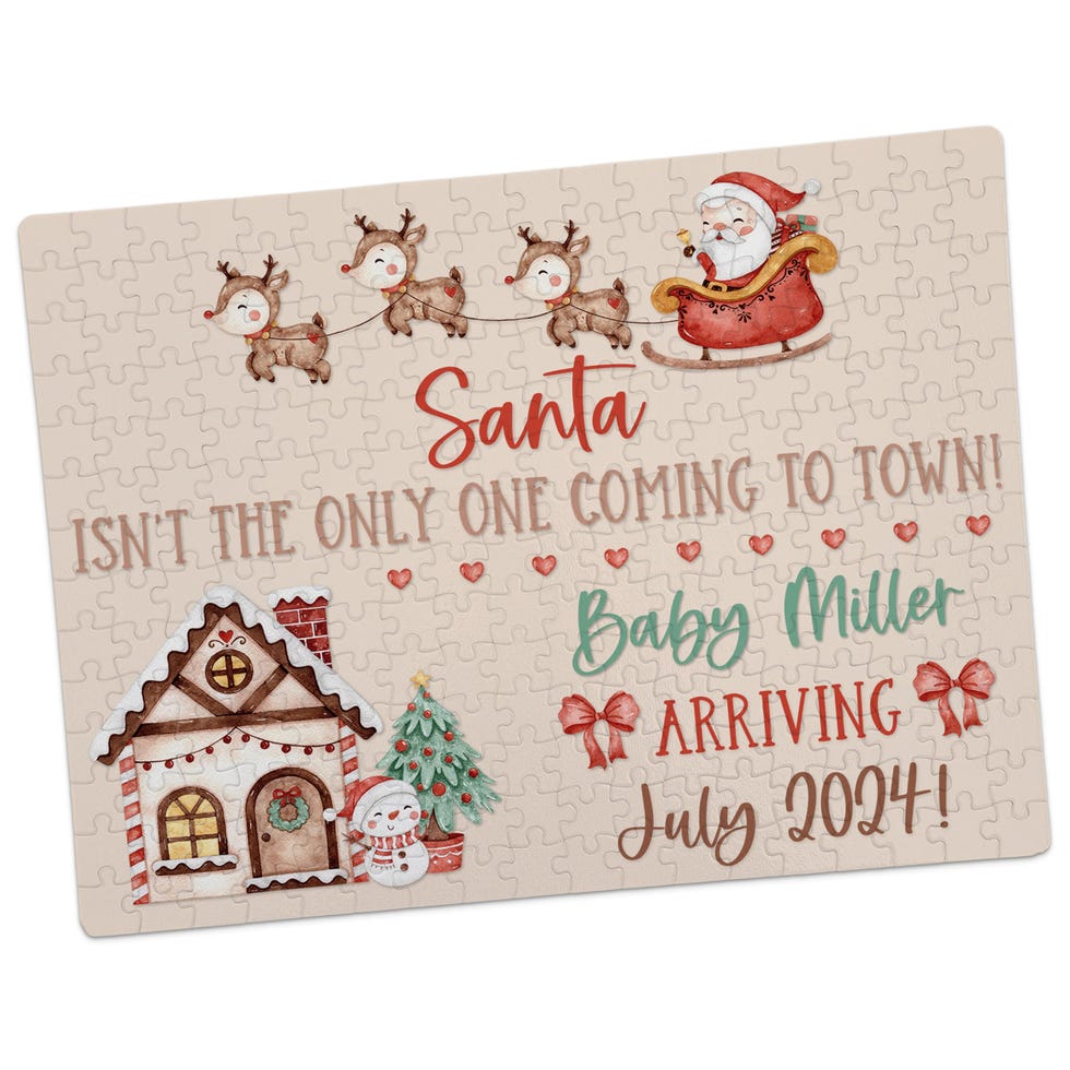 Personalized Christmas Pregnancy Puzzle 