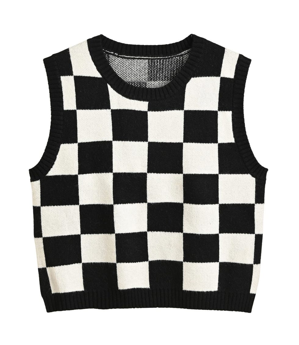 Wednesday Addams Blocked Sweater Vest for Adults