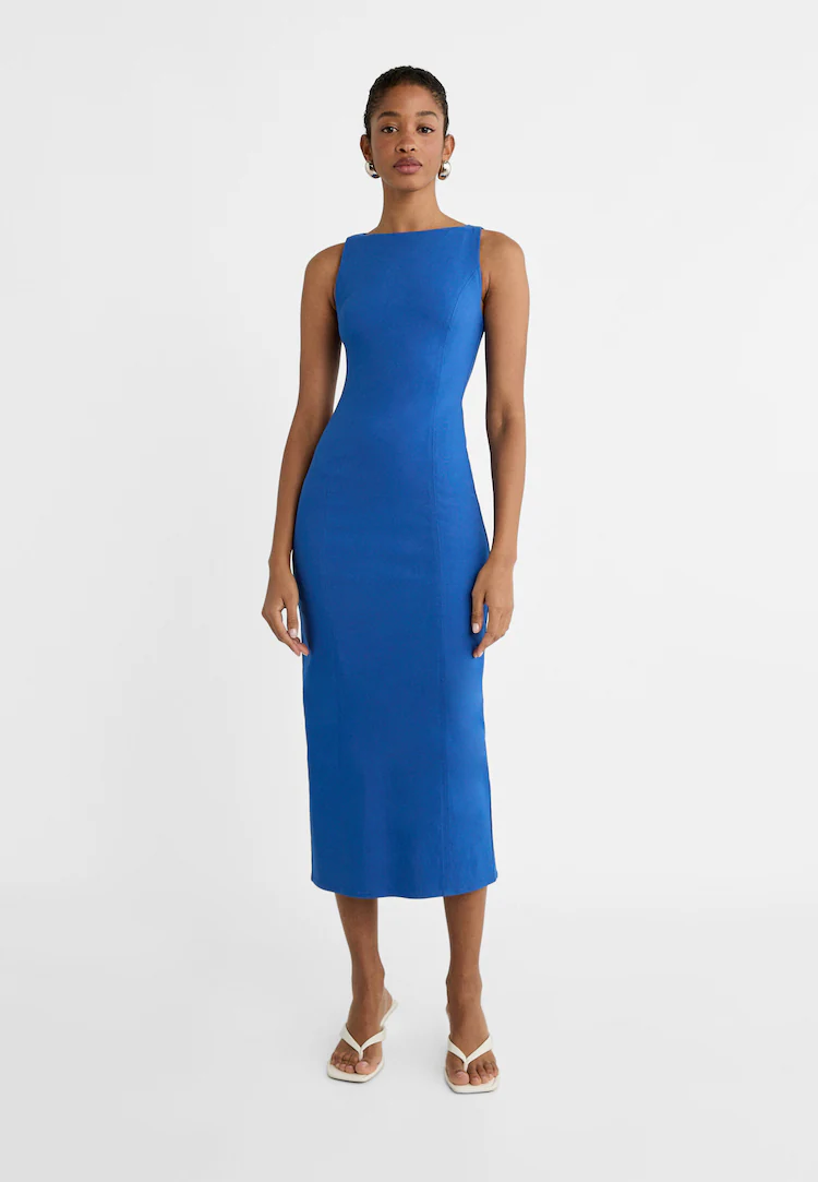 Vestido midi ajustado