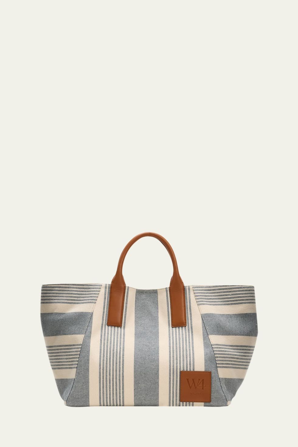 The Riviera Striped Canvas Tote Bag