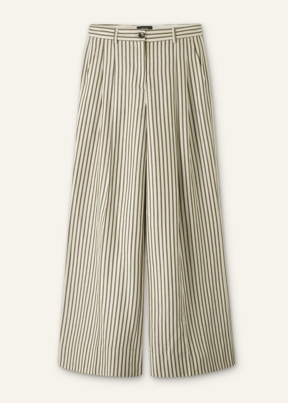 Fluid Stripe Straight-Leg Pant